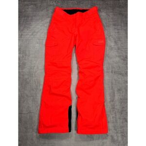 Helly Hansen ULLR Ski Pants Womens Medium Neon Red Relaxed Cargo Snowboard SKi